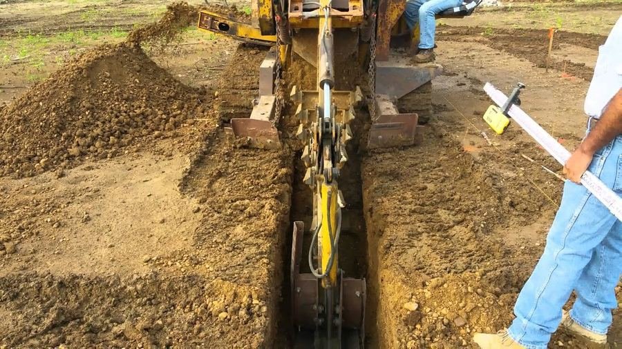 Trenching for foundations and utilities