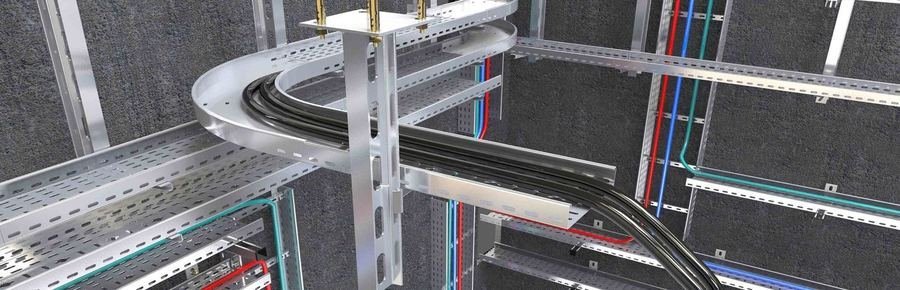 Cable tray and trunking installation