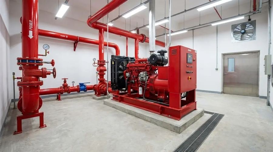 Fire pump room equipment