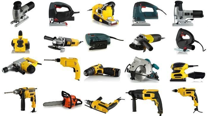 Power tools — drills, angle grinders, circular saws