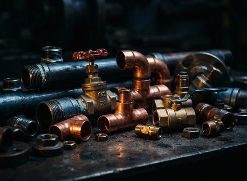 نطاق الأنابيب والوصلات والصمامات